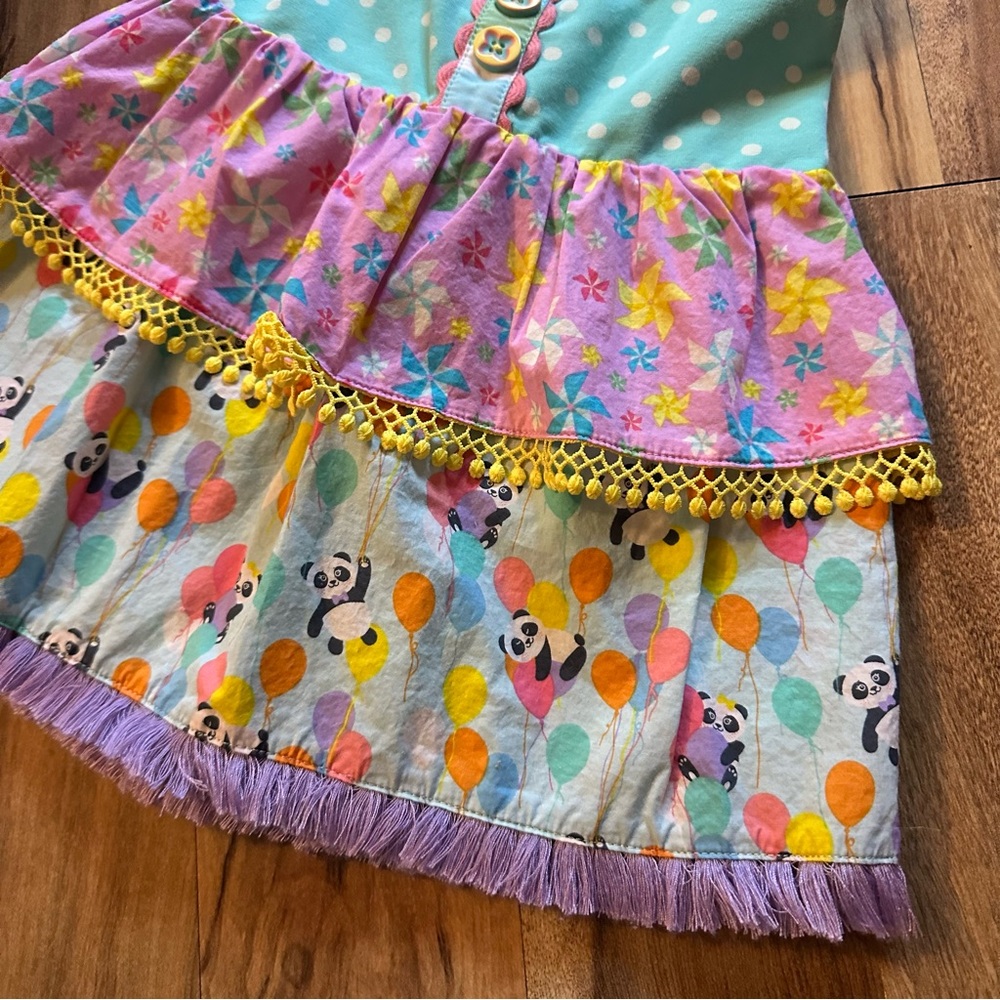 Matilda Jane Colorful Polka Dot and Panda Dress - Picture 4 of 6